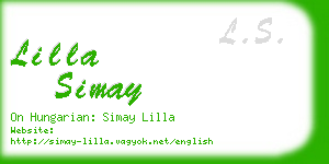 lilla simay business card